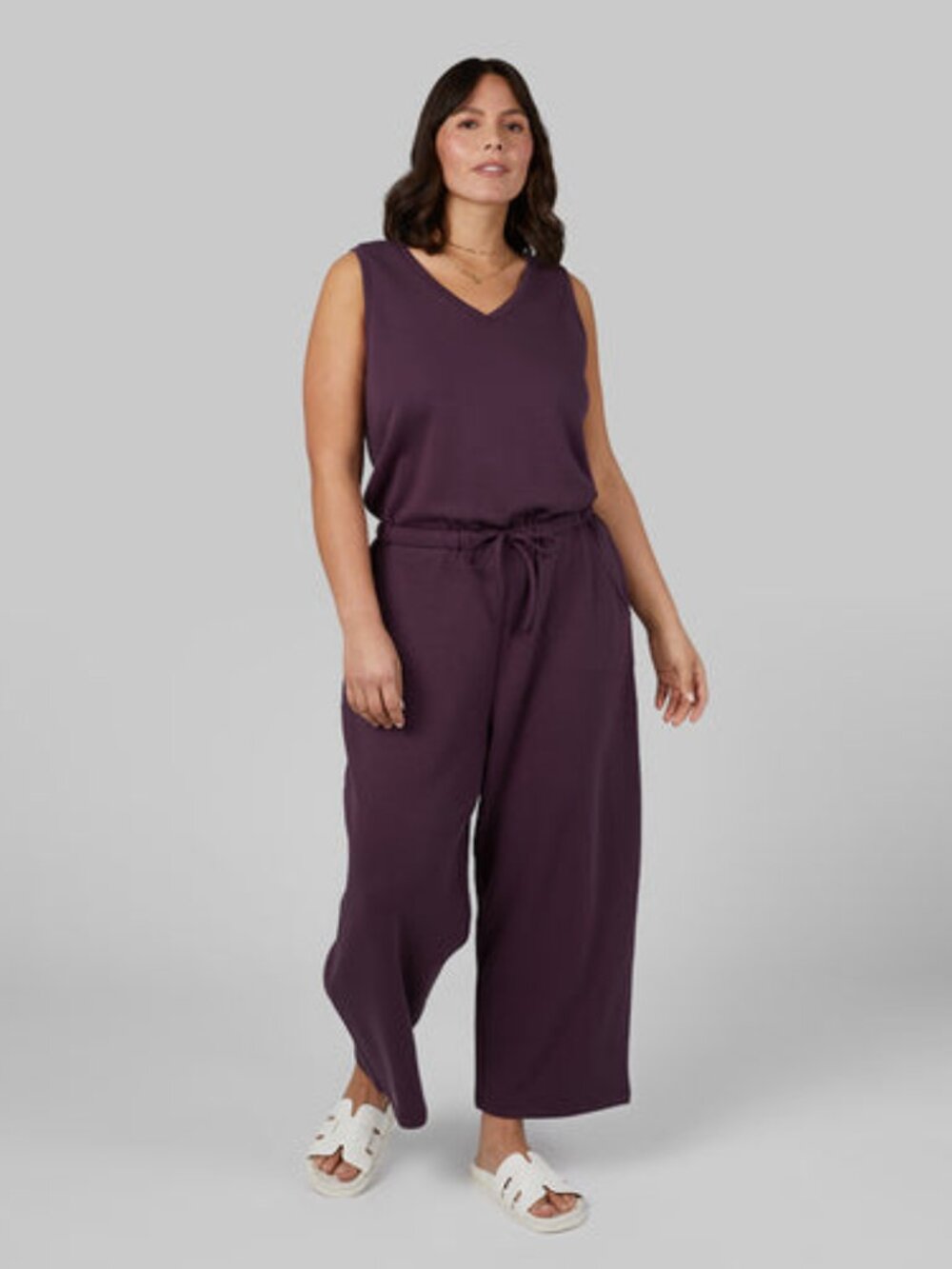 WOMEN'S STUDIO TECH JUMPSUIT Plum size L